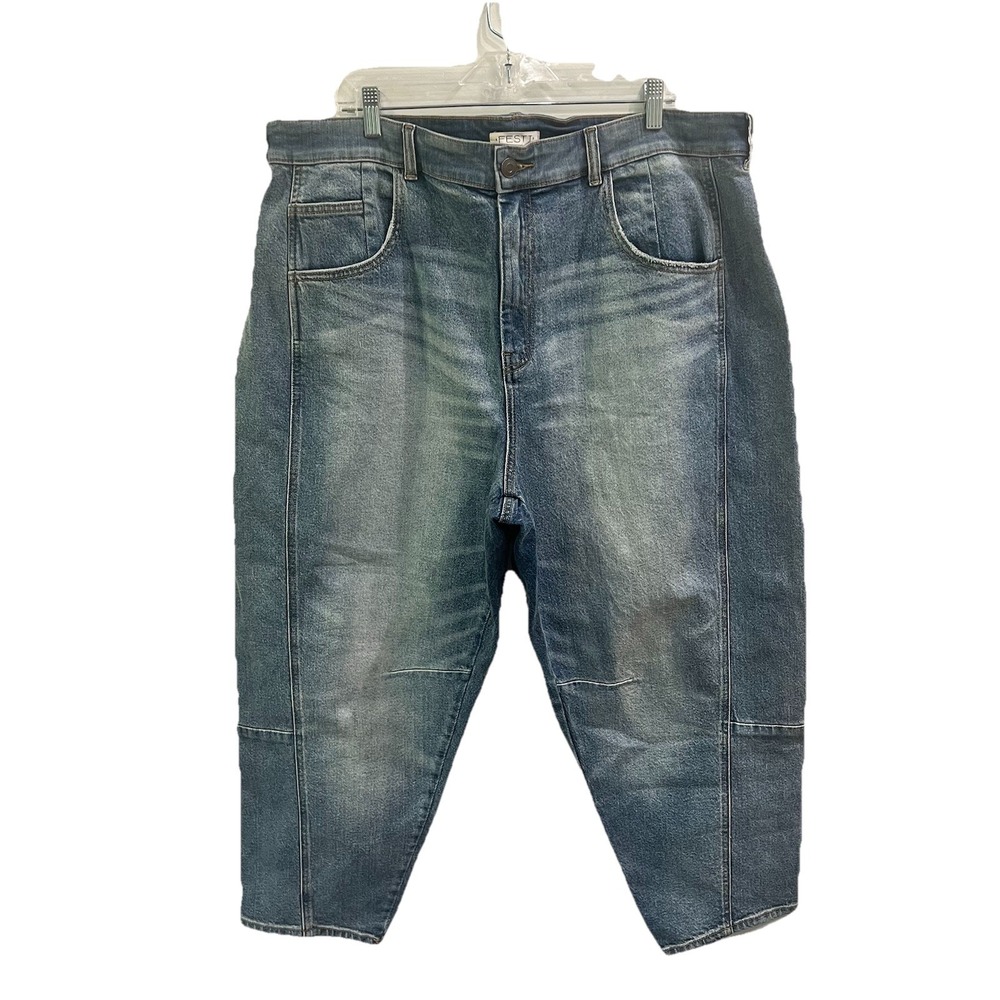 Festi by Torrid Barrel Denim Medium Wash Casual Straight Leg Jeans Size 20R